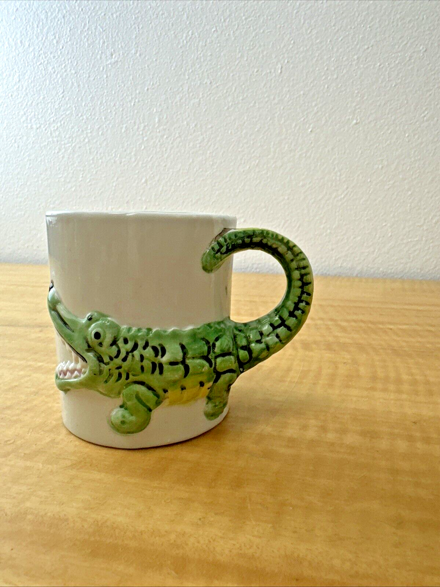 Old Rare Vintage Animal Reptile Alligator 3D Tail Handle Coffee Bevera   Kitchens For Good