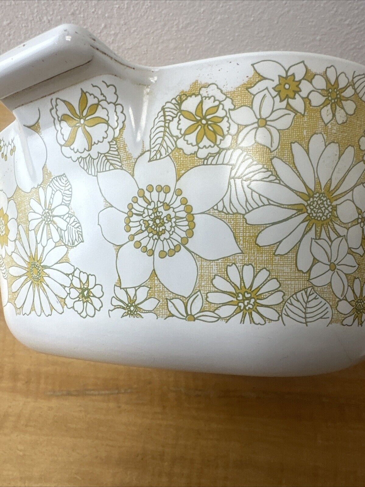 ==Very Rare!! Vintage Corning Ware orders in Yellow Floral Bouquet