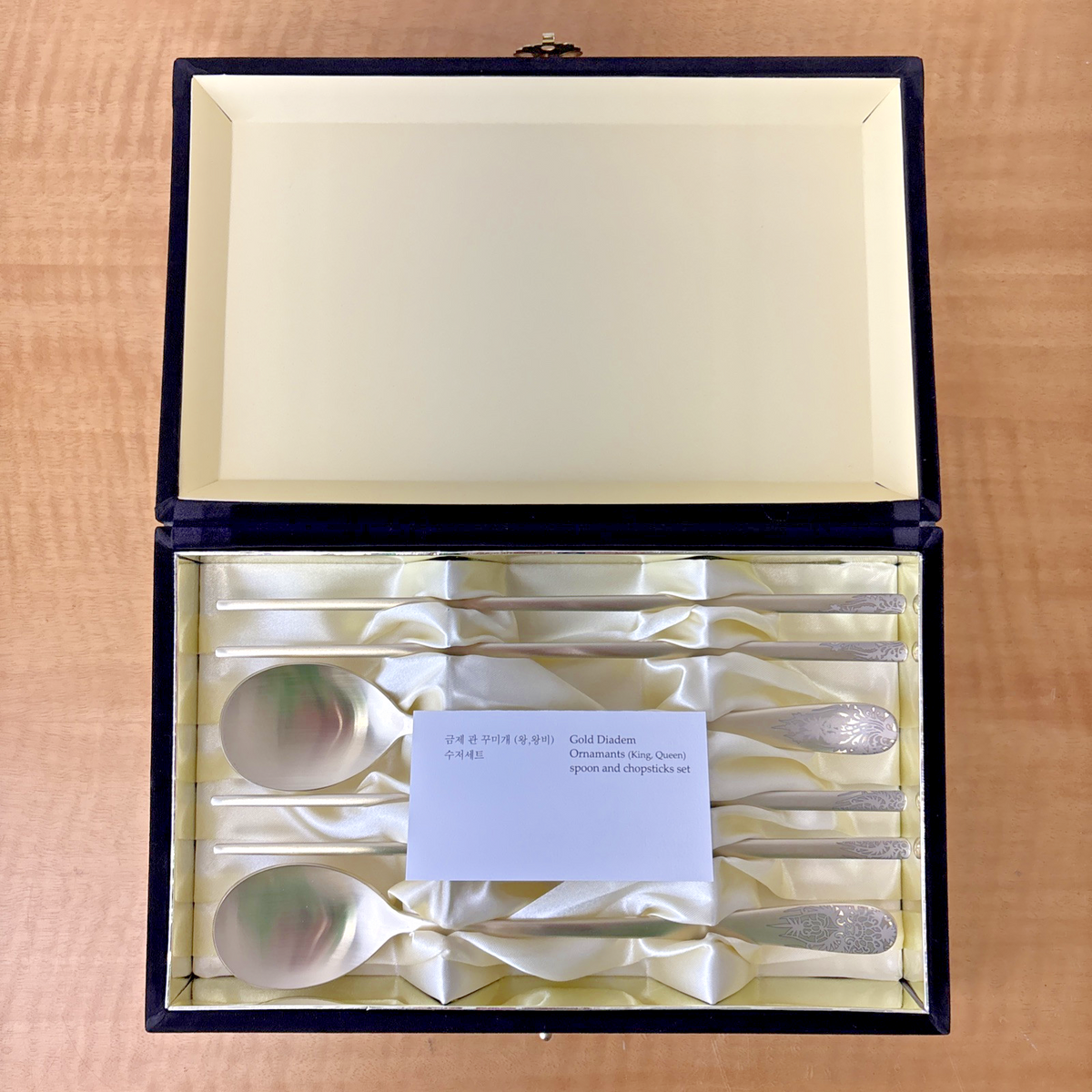 Korea 18/10 VIP Gold Diadem Ornaments Spoon & Chopsticks Set Rare ...