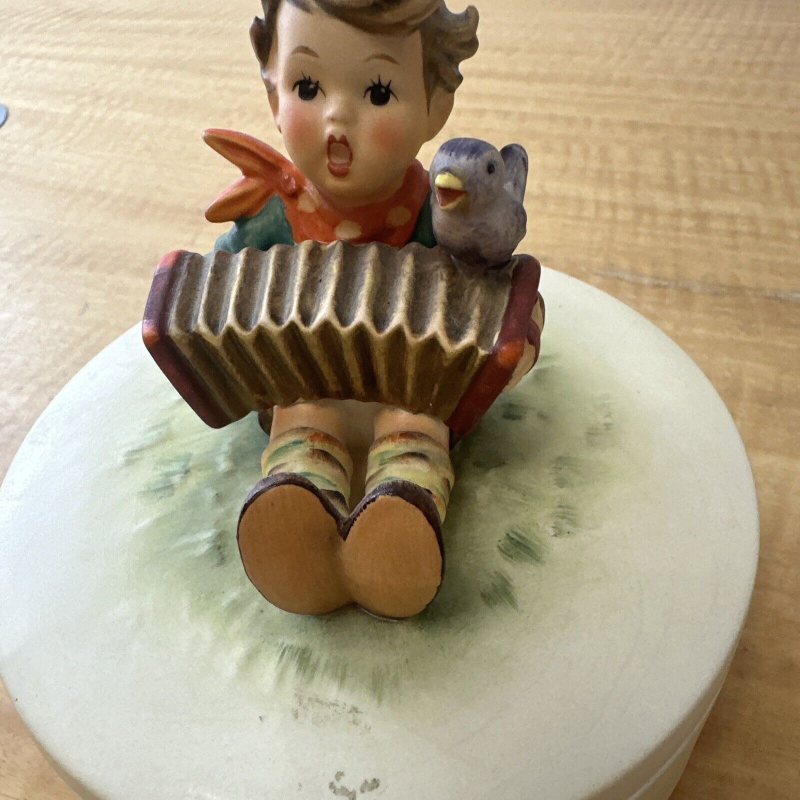 Hummel Boy With Accordion And Bird LET'S SING