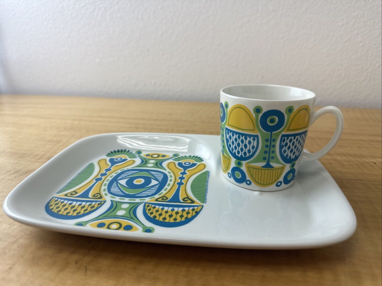 Figgjo Flint Made in Norway Hostess TV Breakfast Snack Set Plate