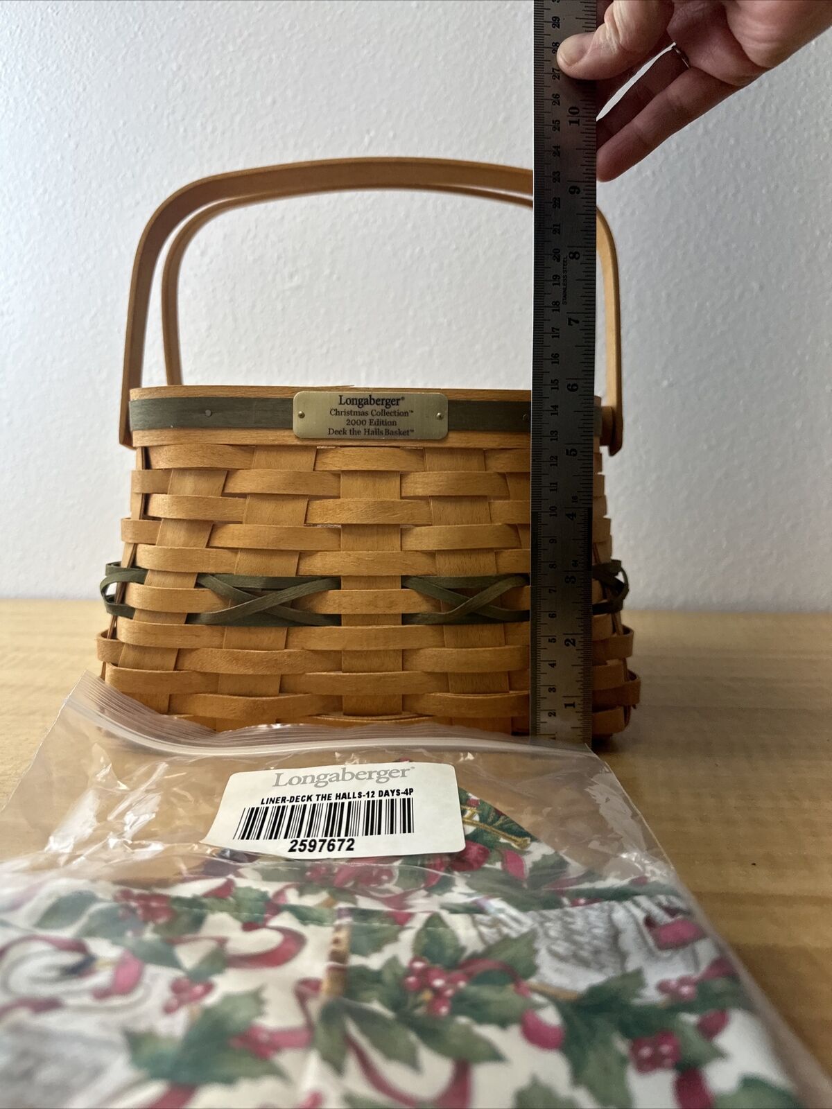Longaberger Deck the Halls Christmas Basket 2000 Double