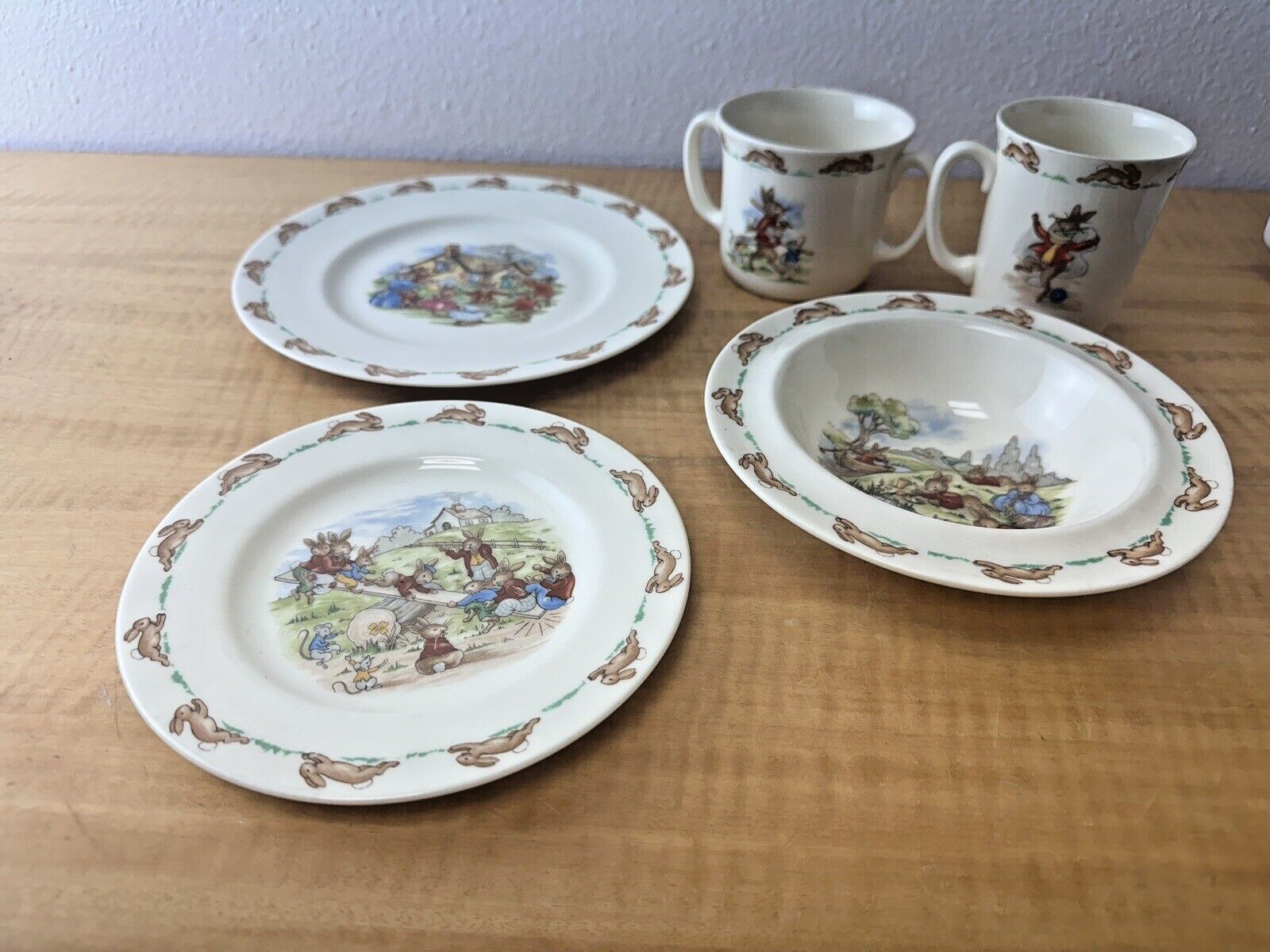 Royal Doulton Bunnykins Piece Childs Baby Dinner Set (2)Plates
