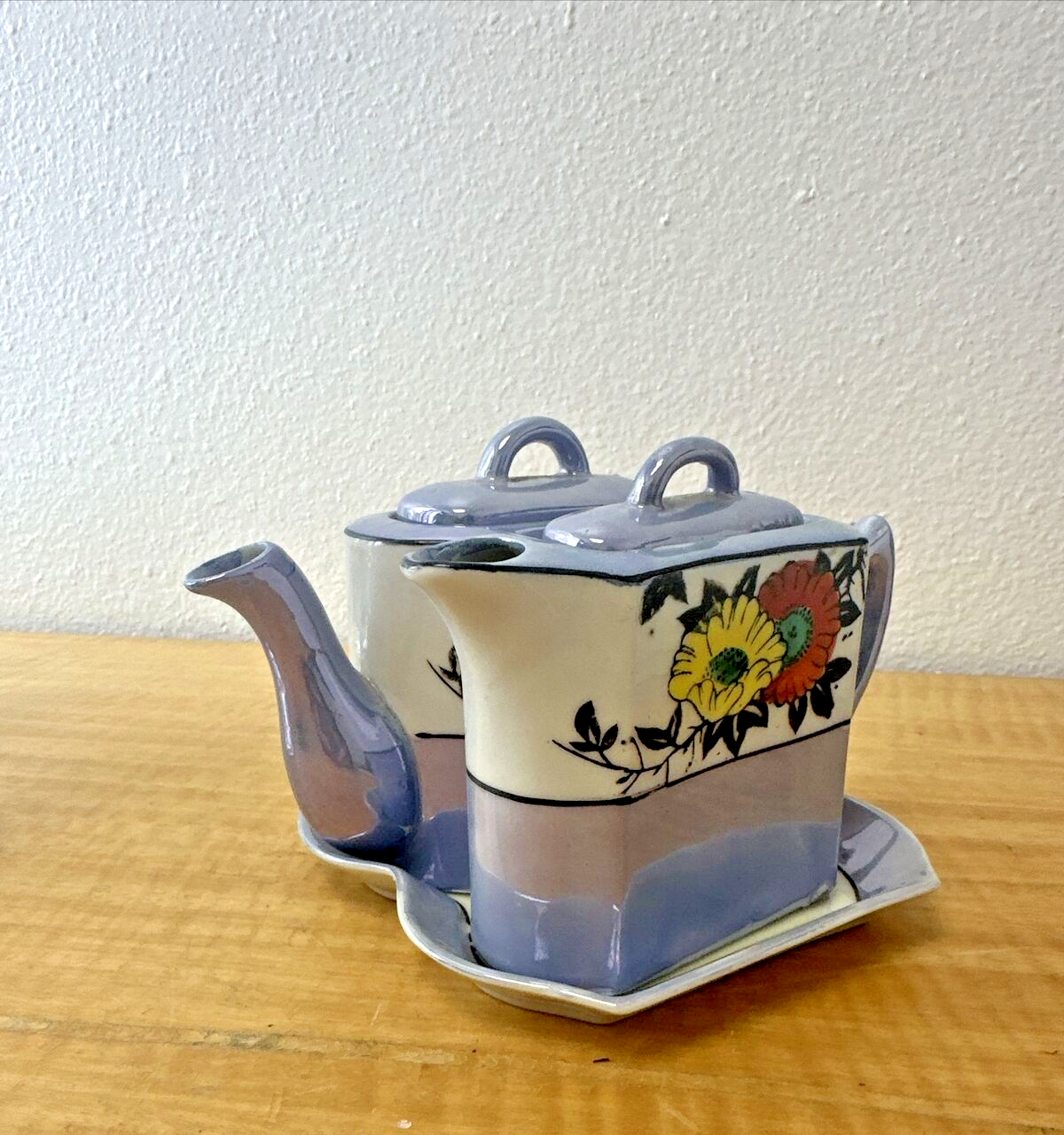 Antique Blue Lusterware Tea, Creamer Tray Made In Japan – Kitchens