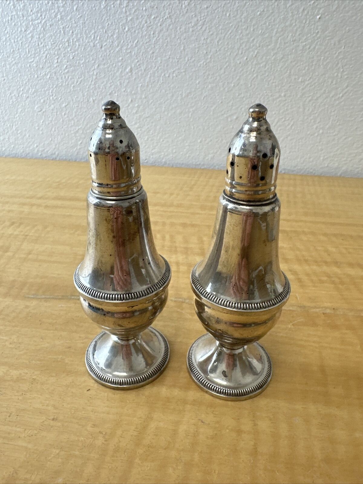 Sterling hot silver vintage shakers